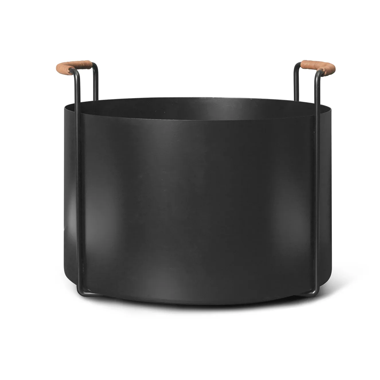 Port wood basket, 42x40x32,4 cm, Black Ferm Living