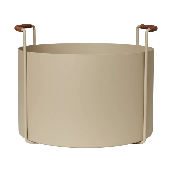 Port wood basket, 42x40x32,4 cm - Cashmere - Ferm Living