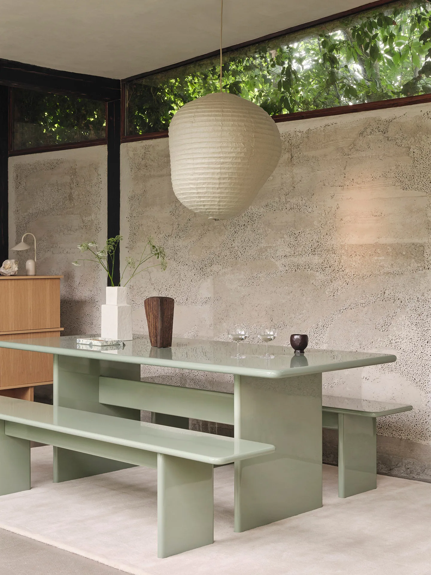 Rink bench 200 cm, Tea green Ferm Living