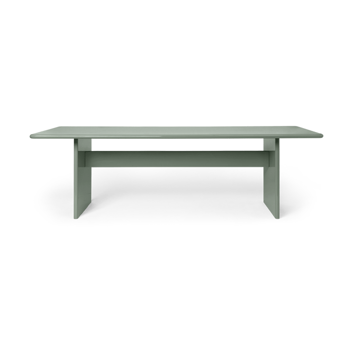 Rink dining table large 240x90x74 cm - Tea green - Ferm Living