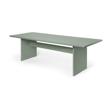 Rink dining table large 240x90x74 cm - Tea green - Ferm Living