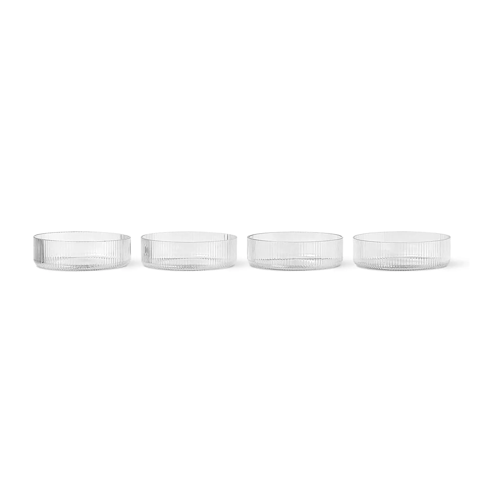 Ripple breakfast bowl 4-pack, clear Ferm Living