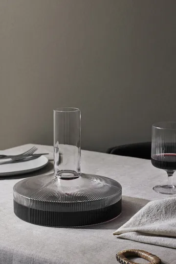 Ripple carafe and glass 17 pieces - Clear - Ferm Living