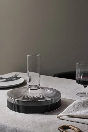 Ripple carafe and glass 17 pieces - Clear - Ferm Living