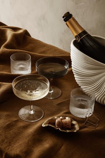 Ripple champagne glass 2-pack - clear - Ferm Living