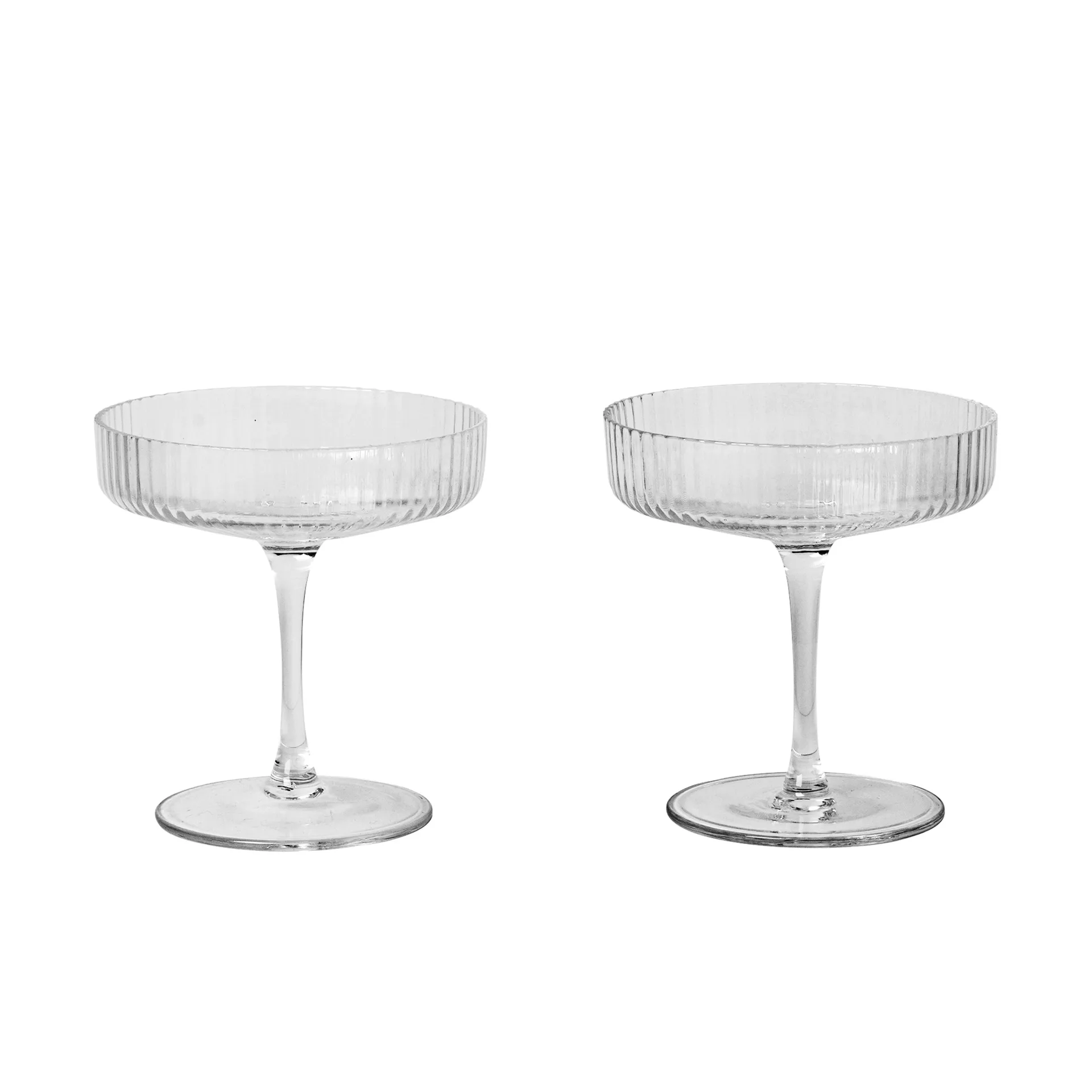 Ripple champagne glass 2-pack, clear Ferm Living