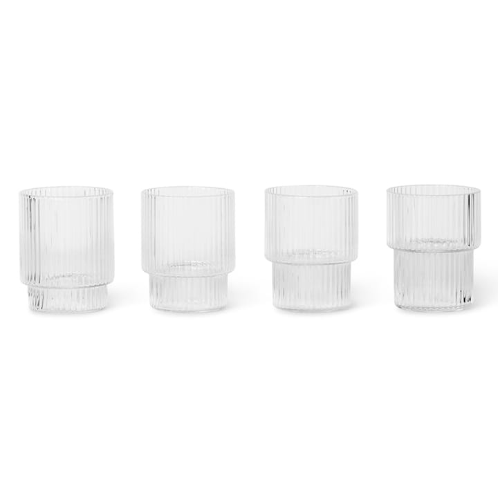 Ripple espresso-glass 6 cl 4-pack, Clear ferm LIVING