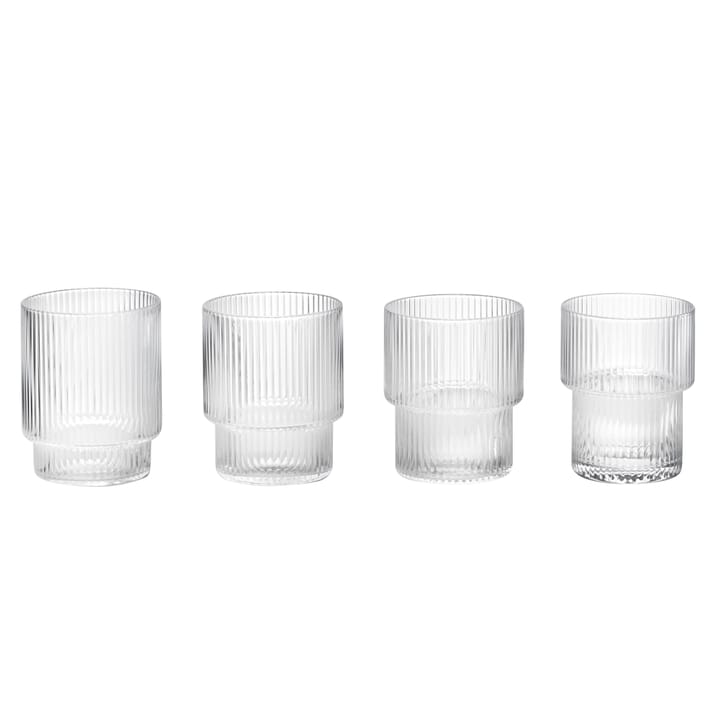 Ripple glass 4-pack - clear - Ferm Living