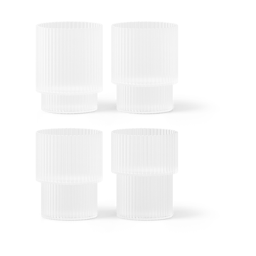 Ripple glass 4-pack - Frosted - Ferm Living