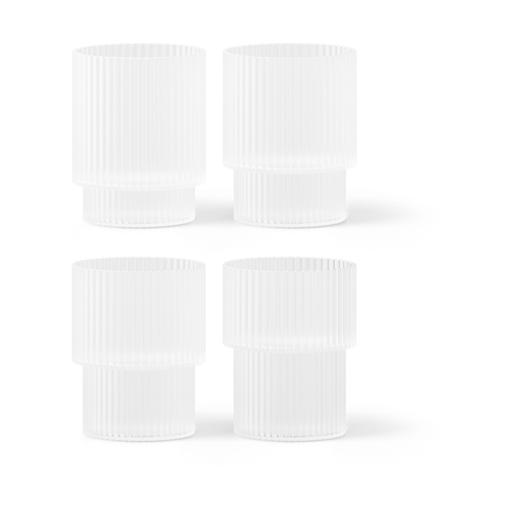 Ripple glass 4-pack - Frosted - Ferm Living
