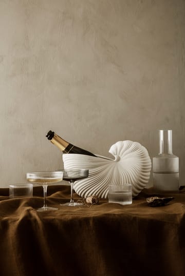 Ripple glass low 4-pack - Clear - Ferm Living