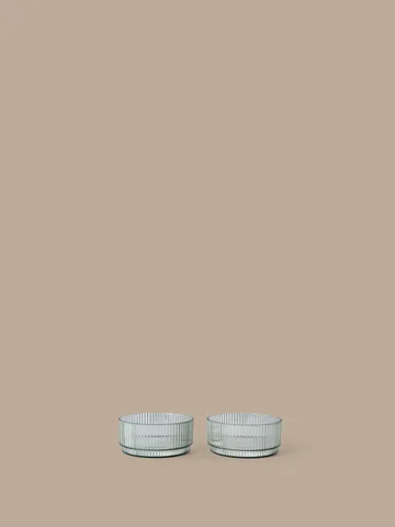 Ripple kids bowl - Tea green, 2-pack - Ferm Living