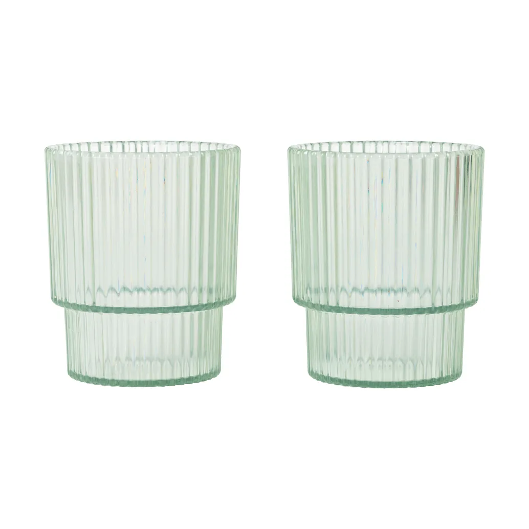 Ripple kids glass, Tea green, 2-pack Ferm Living