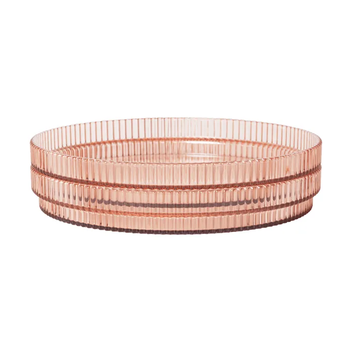 Ripple kids plate, Blush, 2-pack Ferm Living
