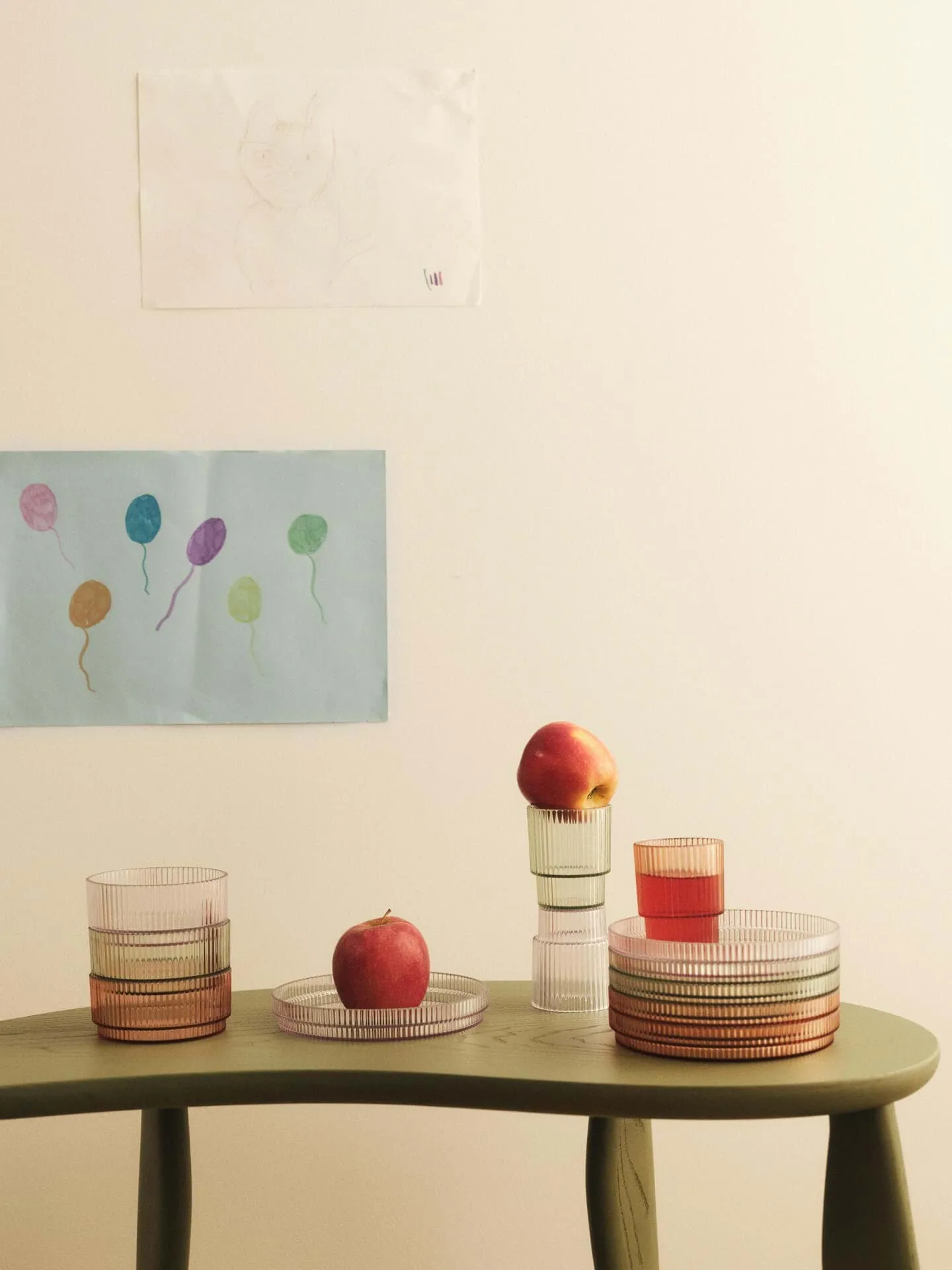 Ripple kids plate, Clear, 2-pack Ferm Living