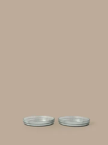 Ripple kids plate - Tea green, 2-pack - Ferm Living