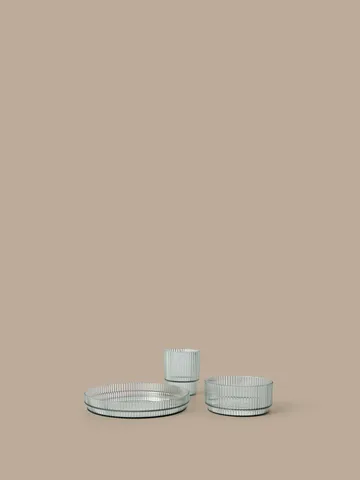 Ripple kids tableware set - Tea green, 3 pieces - Ferm Living