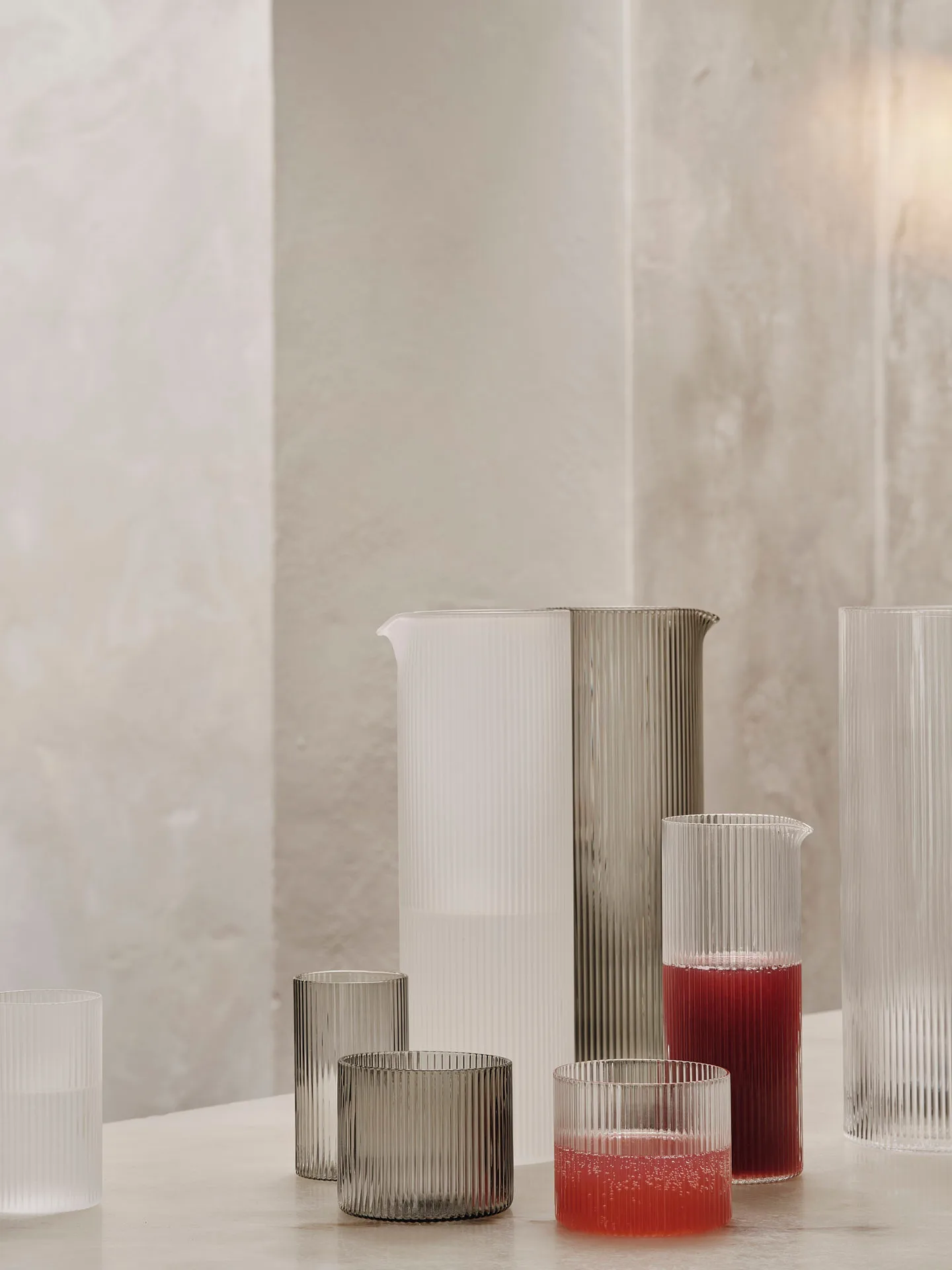 Ripple milk pitcher 40 cl, Clear Ferm Living