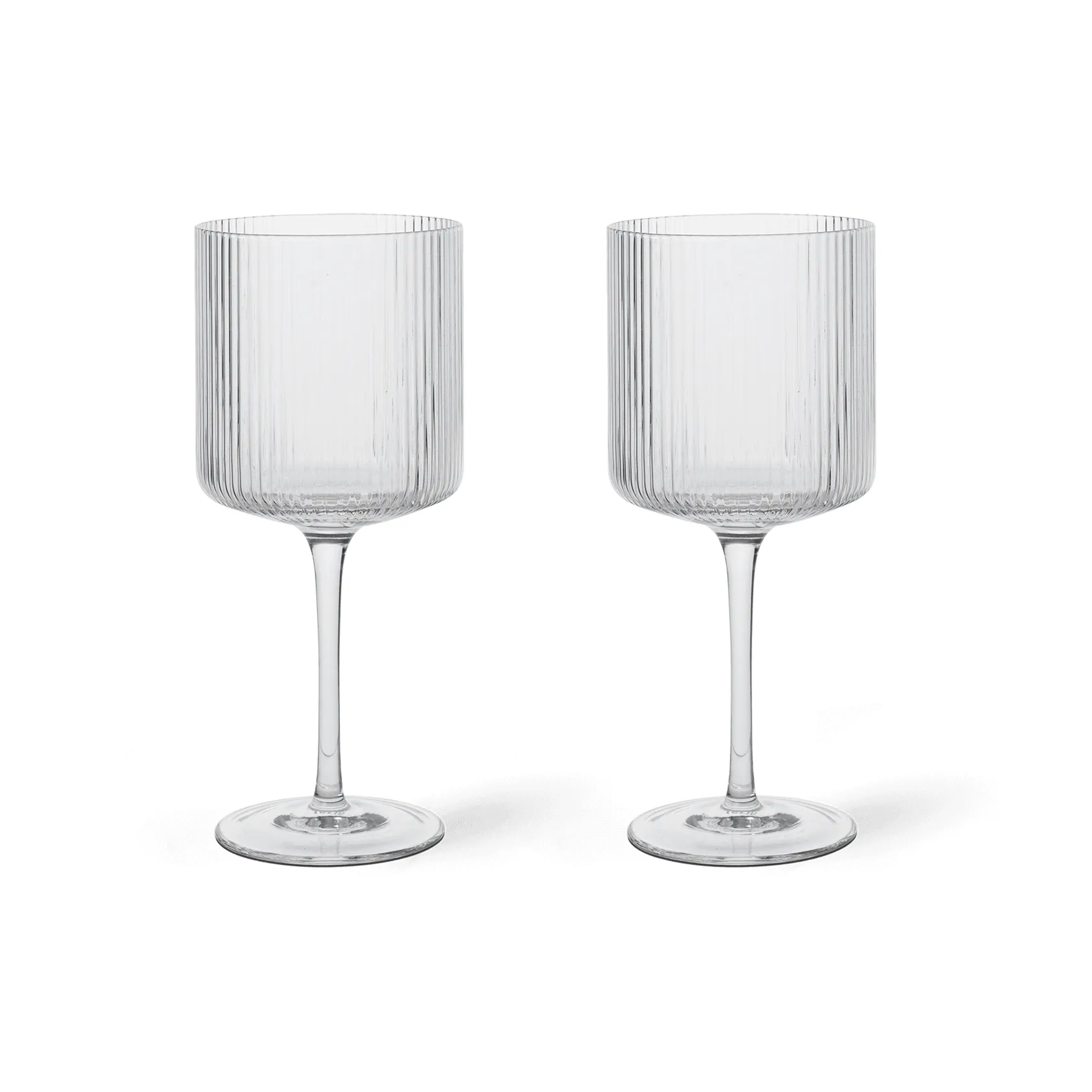 Ripple red wine glass 32,5 cl 2-pack, Clear Ferm Living