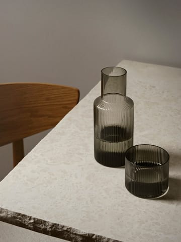 Ripple small carafe set - smoked grey - Ferm Living