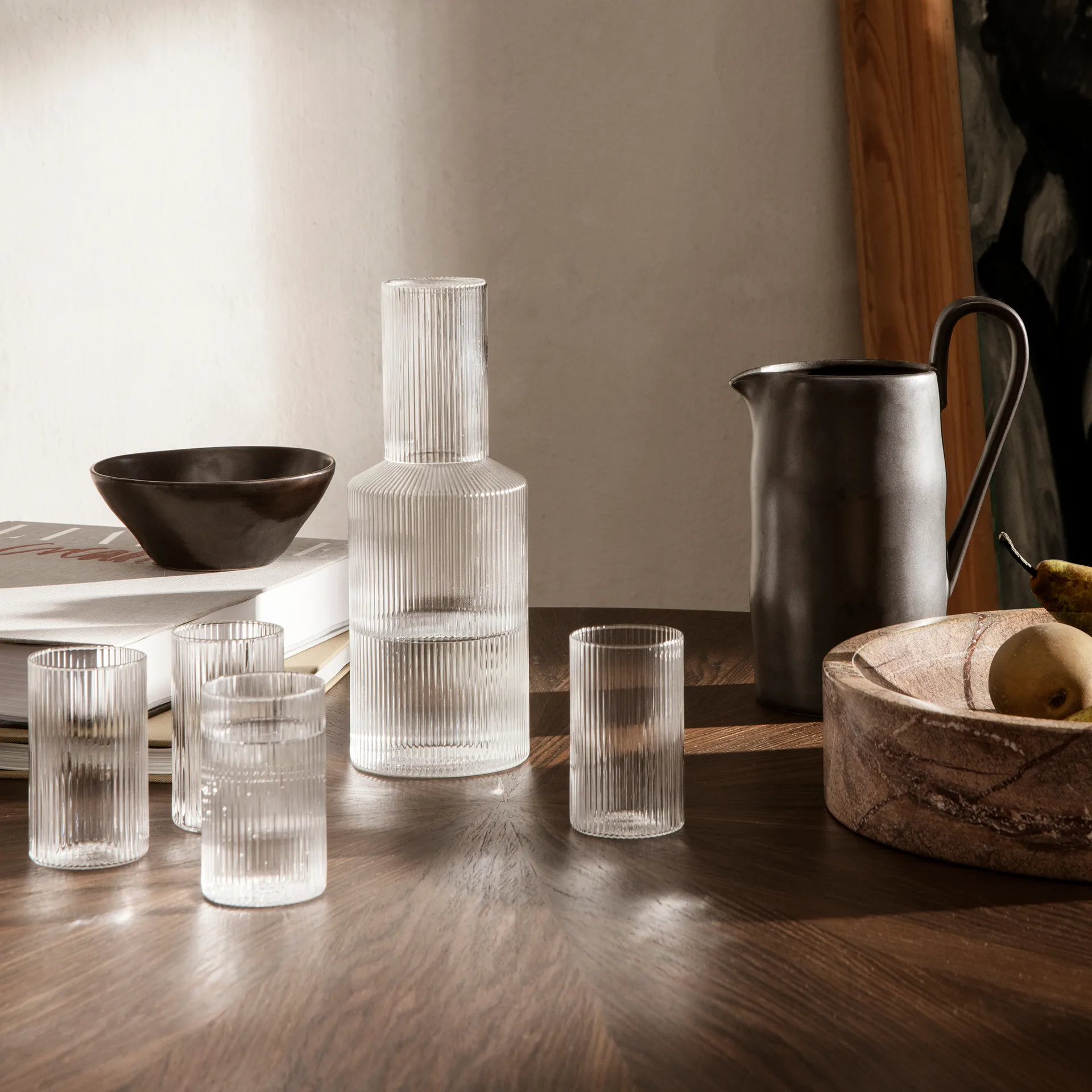 Ripple verrines serving glass 14 cl 4-pack, Clear Ferm Living