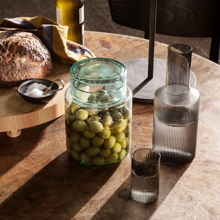 Ripple verrines serving glass 14 cl 4-pack, Smoked grey Ferm Living