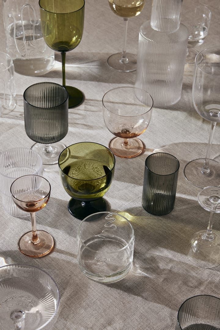 Ripple verrines serving glass 14 cl 4-pack, Smoked grey Ferm Living