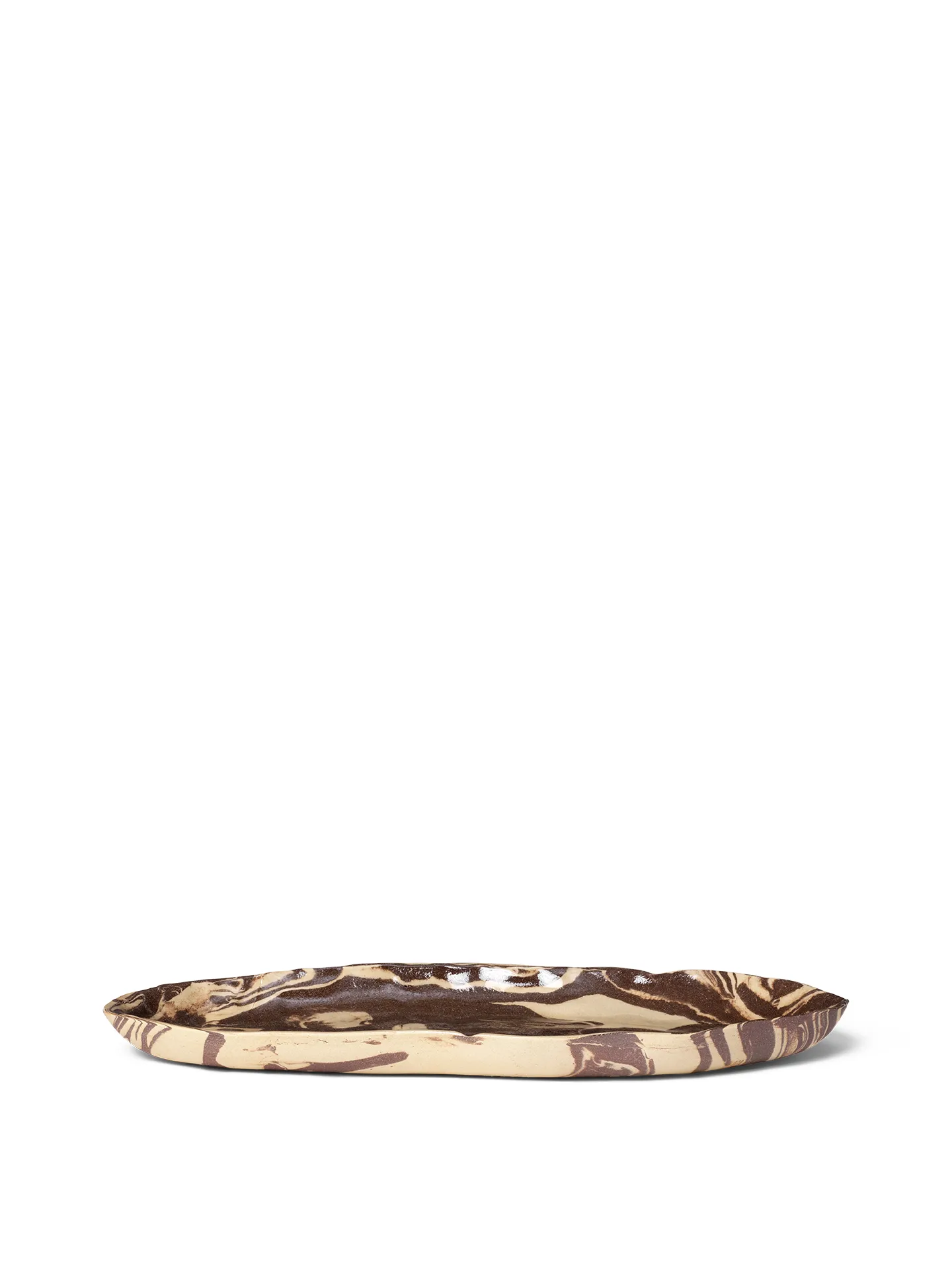 Ryu plate 37 cm, Sandy brown Ferm Living
