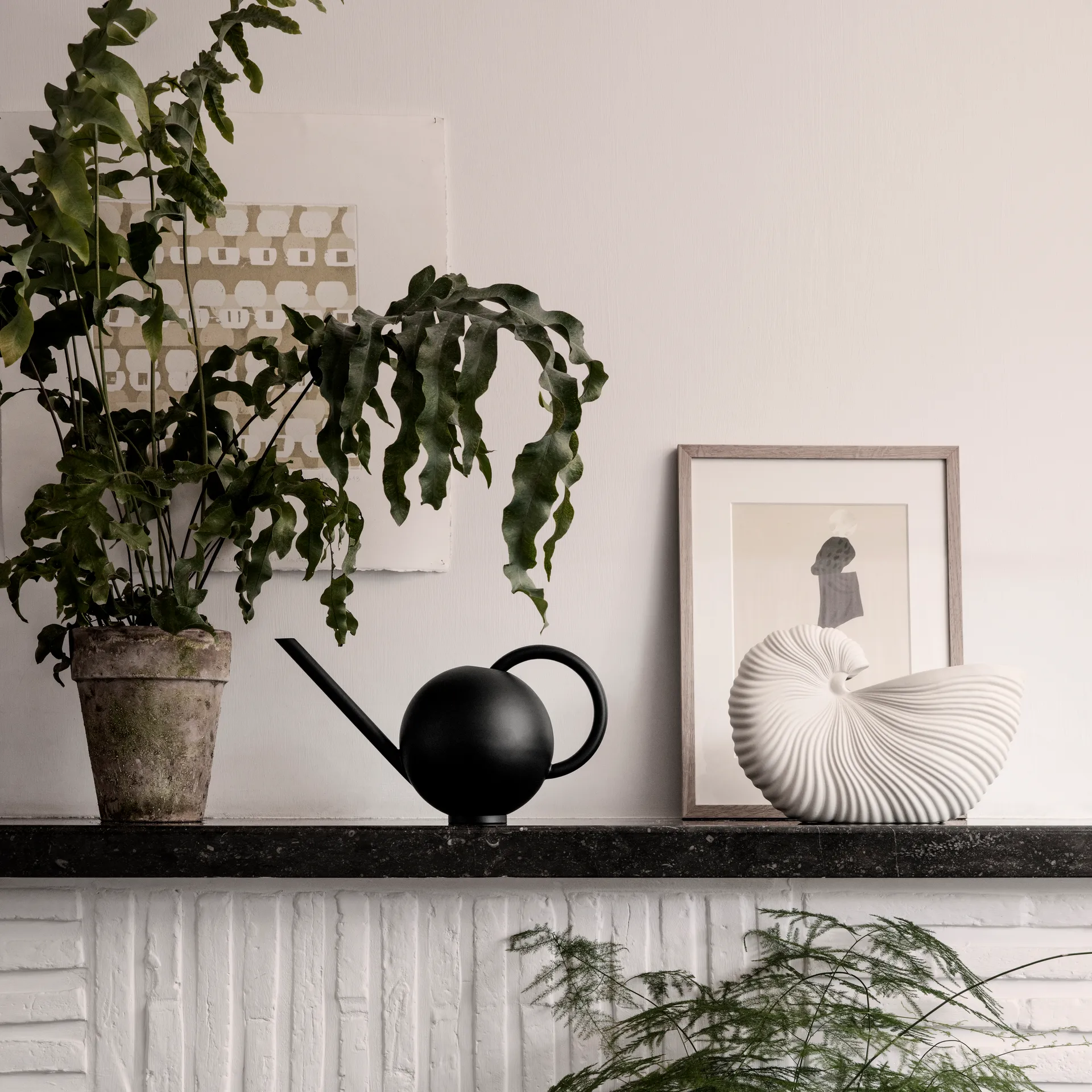 Shell flower pot, Off white, 31x15x21 cm Ferm Living