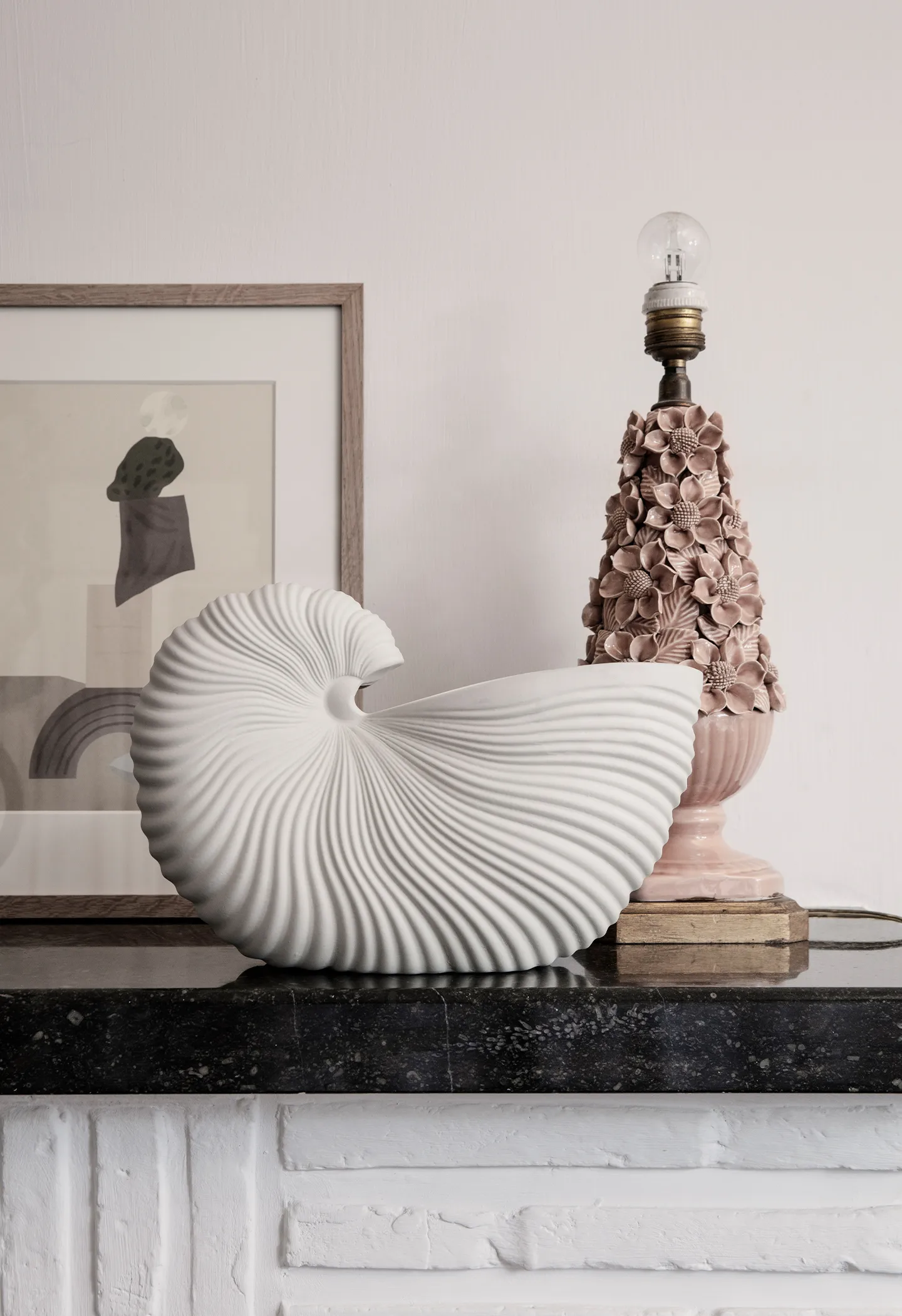 Shell flower pot, Off white, 31x15x21 cm Ferm Living