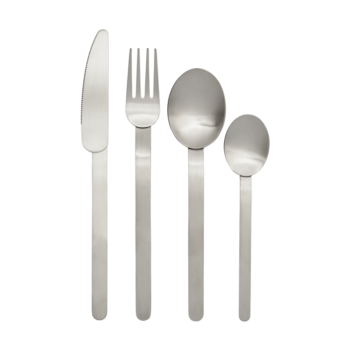 Stelo cutlery set 4 pieces - Brushed Stainless Steel - Ferm Living