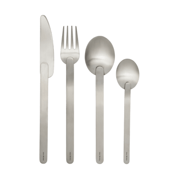 Stelo cutlery set 4 pieces - Brushed Stainless Steel - Ferm Living