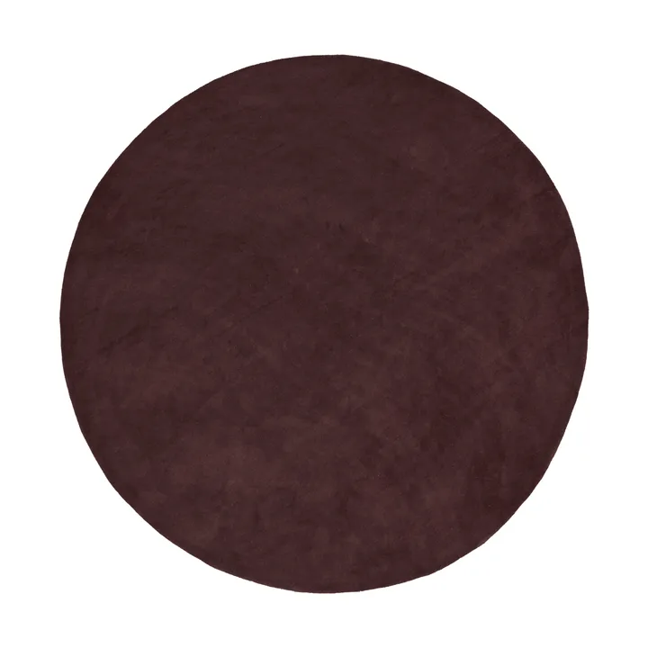 Stille tufted rug round - Dark pecan, Ø240 cm - Ferm Living