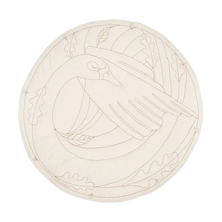 Swan baby rug - Natural, Ø100 cm - Ferm Living