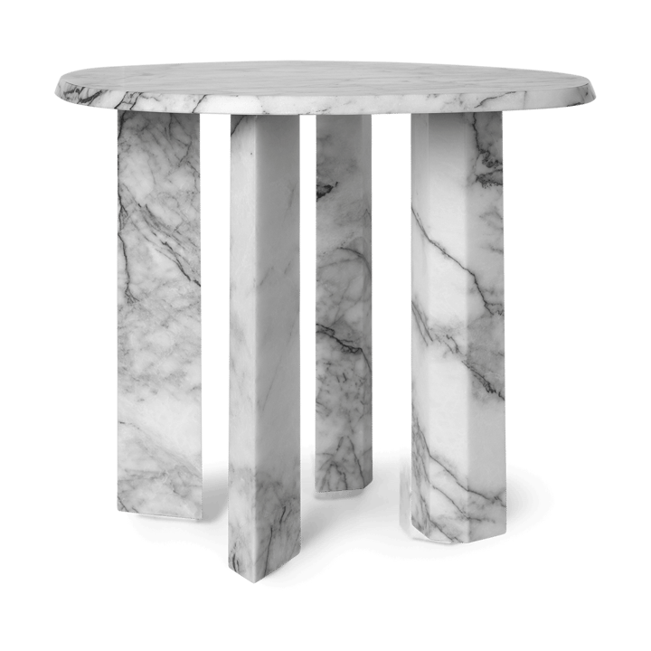 Taula side table Ø54,4x45 cm - White-charcoal - Ferm Living