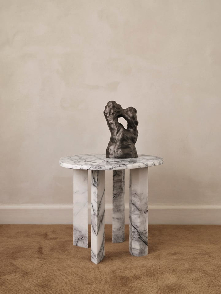 Taula side table Ø54,4x45 cm, White-charcoal Ferm Living