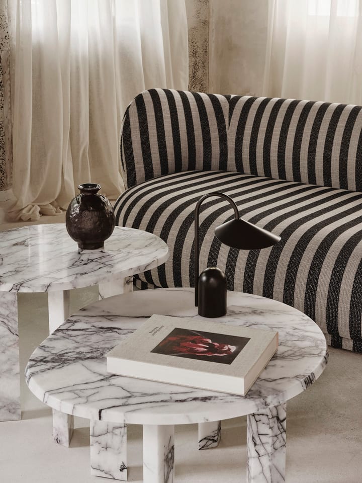 Taula side table Ø54,4x45 cm, White-charcoal Ferm Living