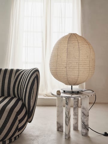Taula side table Ø54,4x45 cm - White-charcoal - Ferm Living