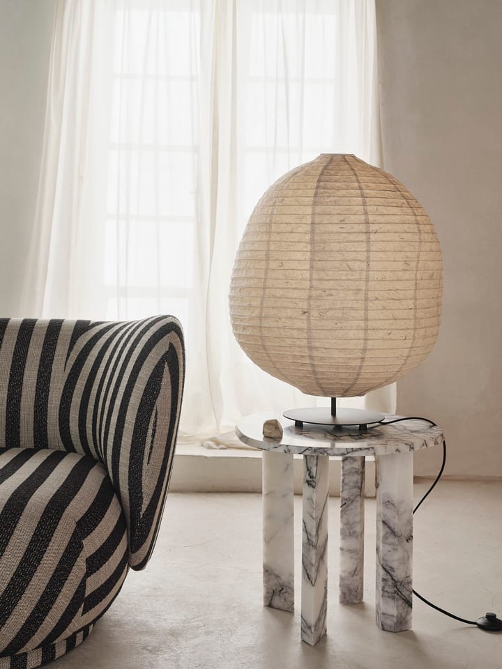 Taula side table Ø54,4x45 cm, White-charcoal Ferm Living