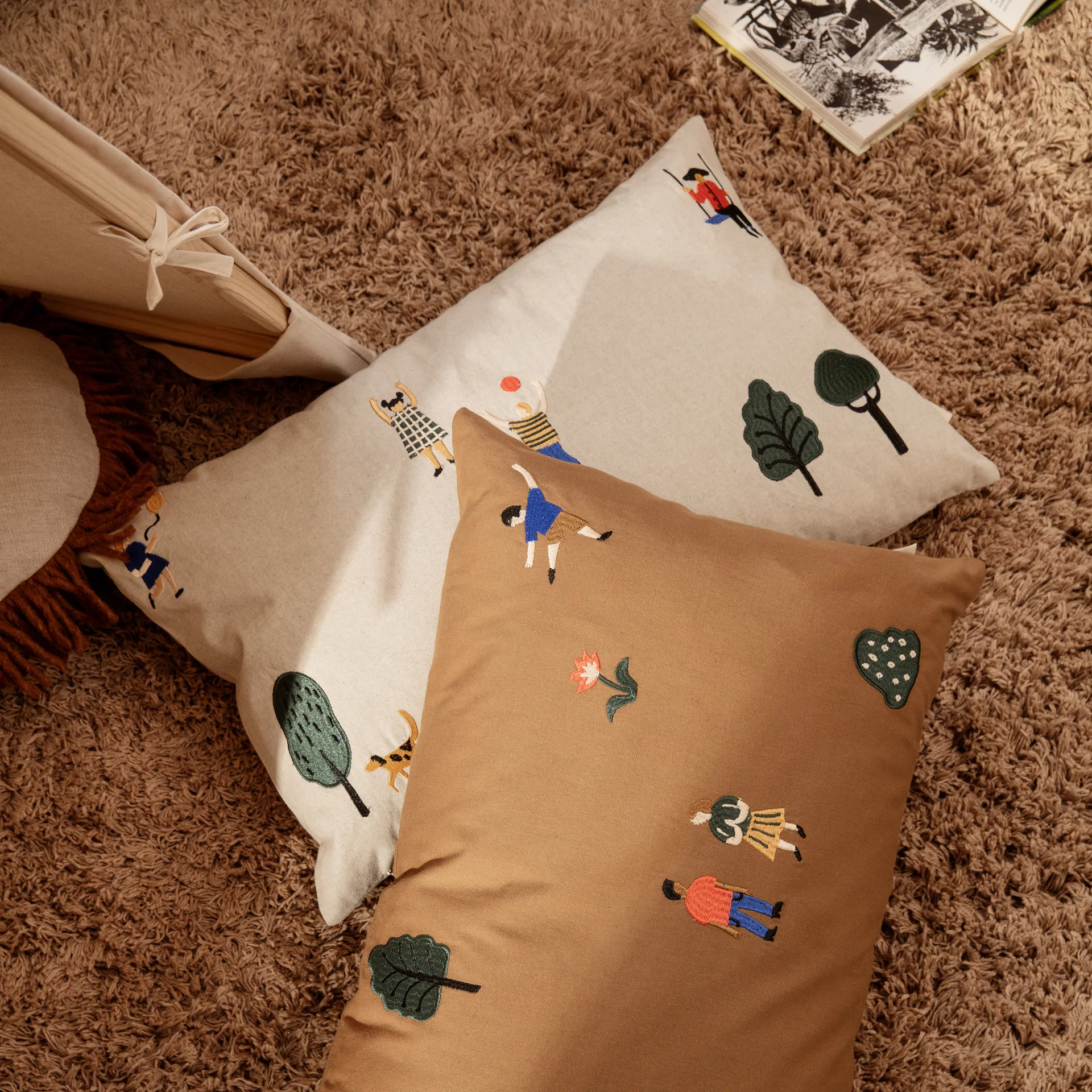 The Park cushion 40x60 cm, natural Ferm Living