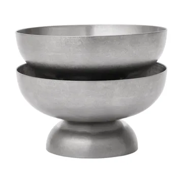 Tumbled glass bowl - Stainless steel - Ferm Living