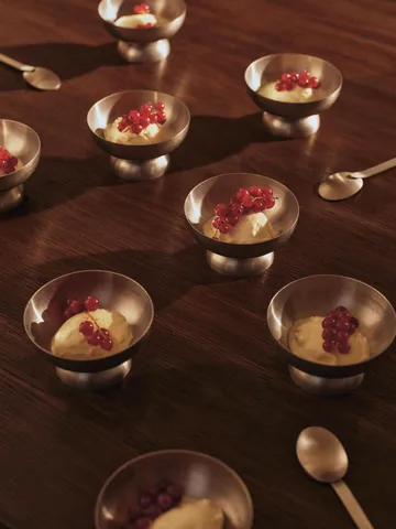 Tumbled glass bowl - Stainless steel - Ferm Living