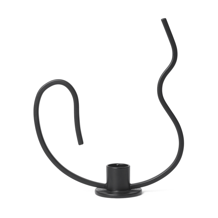 Valse candlestick low - Black - Ferm Living