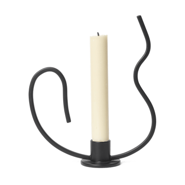 Valse candlestick low - Black - Ferm Living