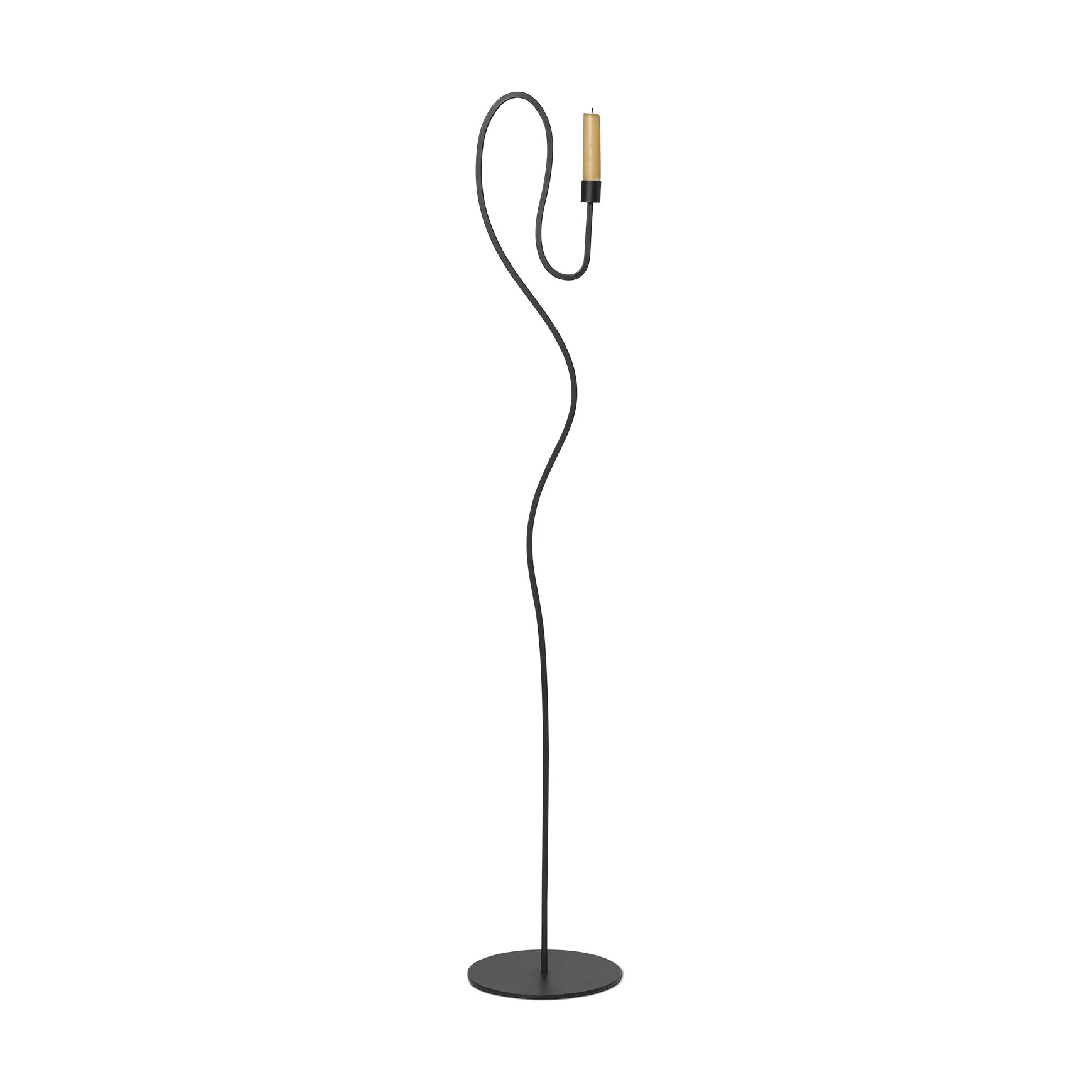 Valse floor candlestick, Black Ferm Living