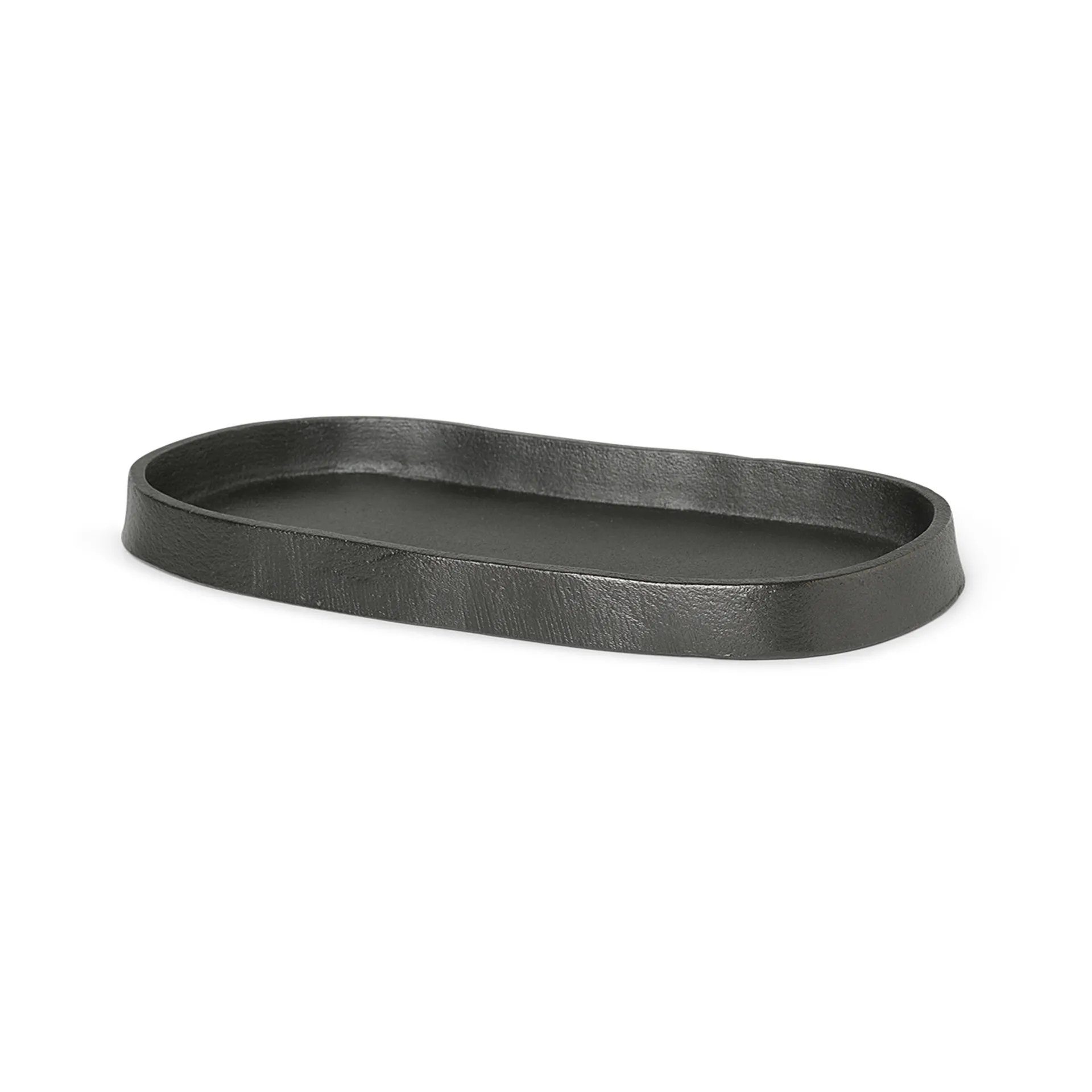 Yama tray oval 9.5x19 cm, Blackened aluminum Ferm Living