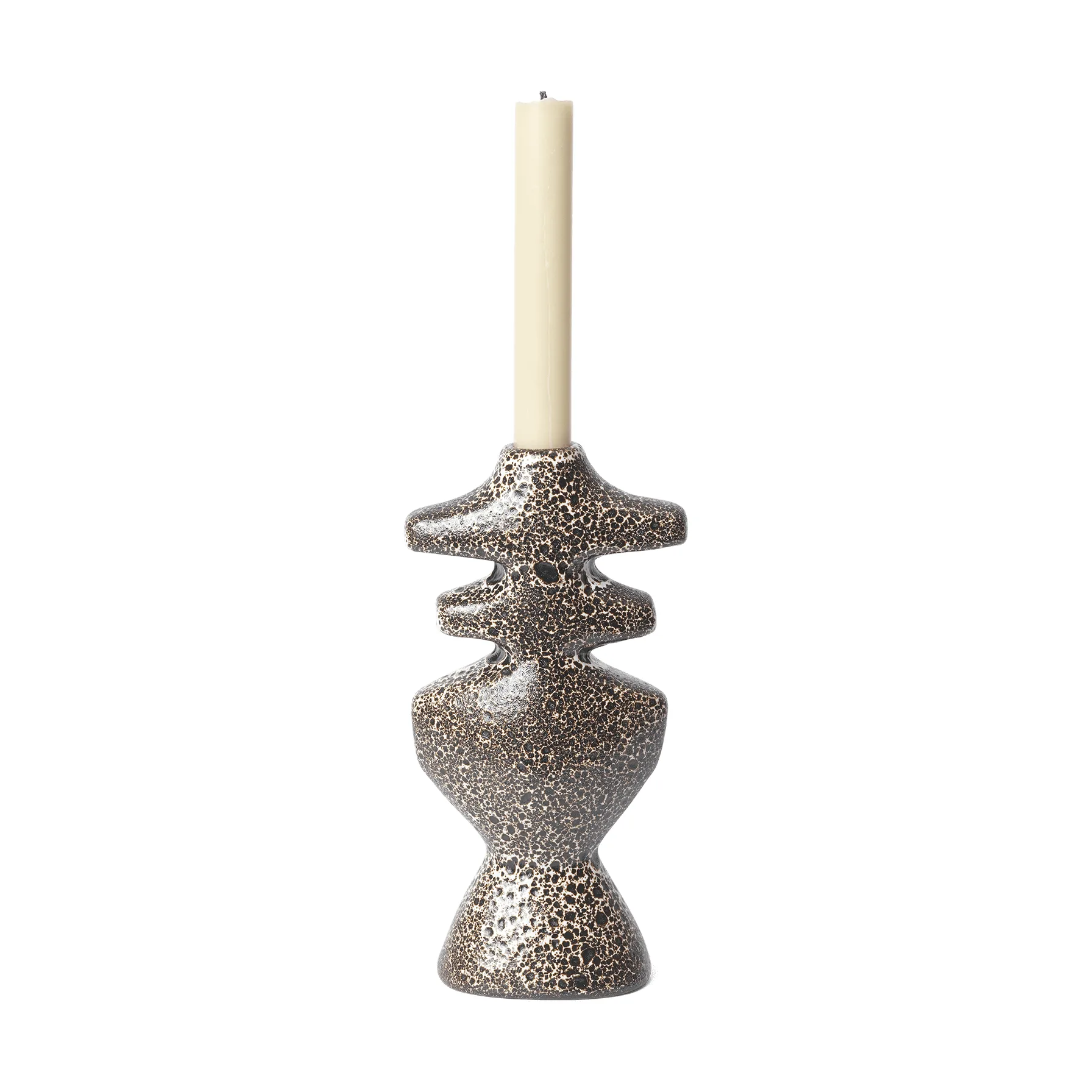 Yara candlestick large, Brown Spot Ferm Living