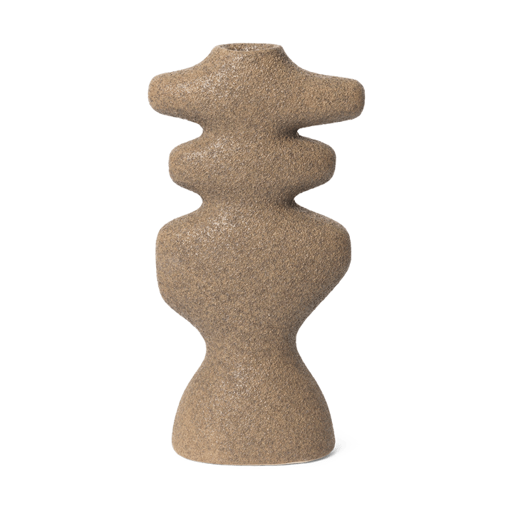 Yara candlestick large - Dark Sand - Ferm Living
