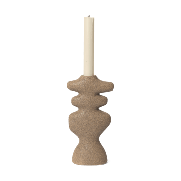 Yara candlestick large - Dark Sand - Ferm Living