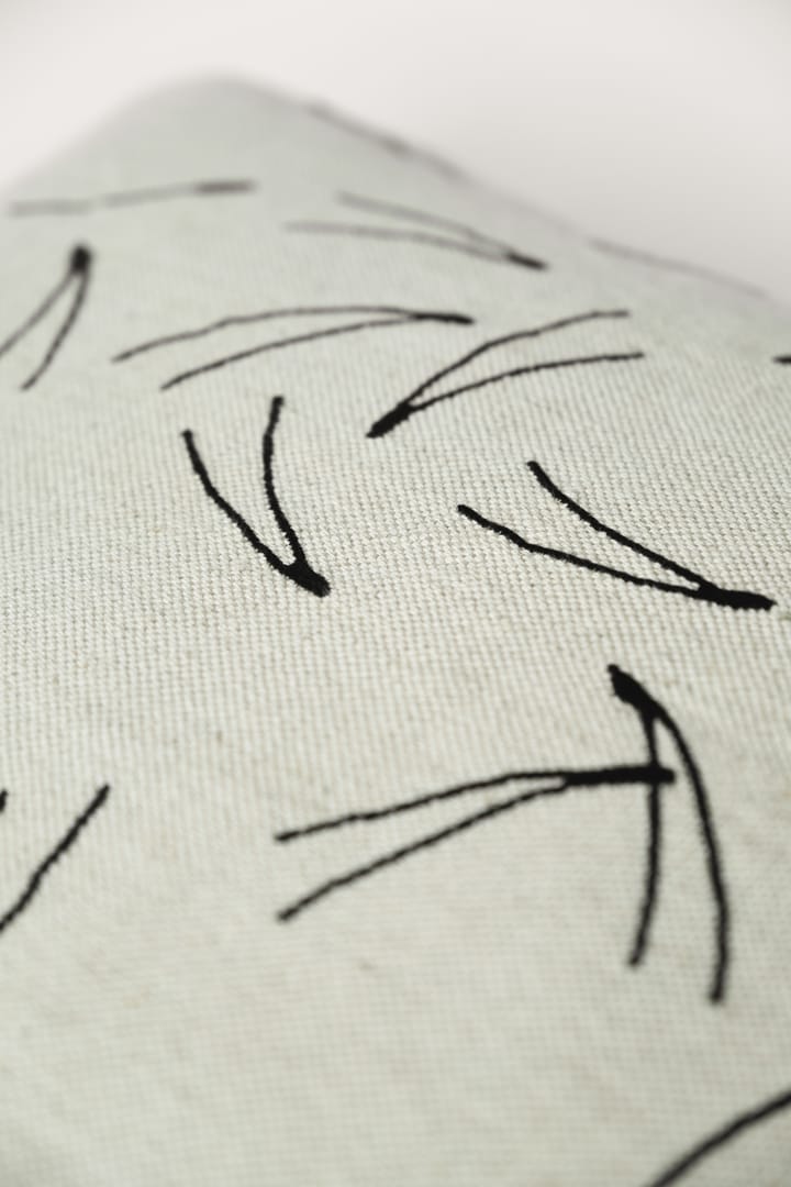 Barr pillowcase embroidered 48x48 cm, Natural-black Fine Little Day